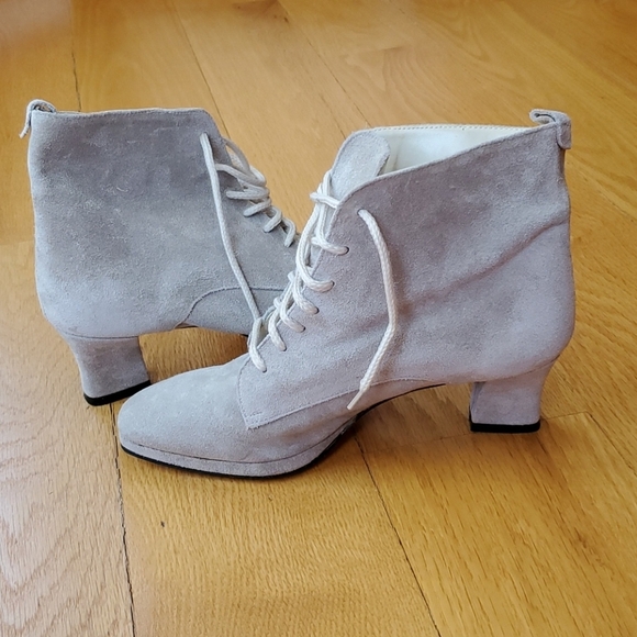 Shoes - Suede Heeled Booties